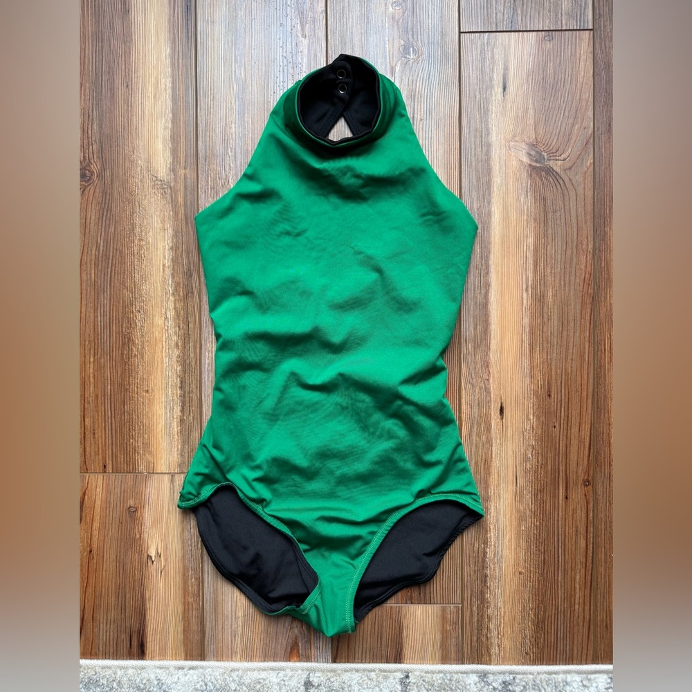 Sharkcookie REVERSIBLE Green/Black Leotard - Adult M